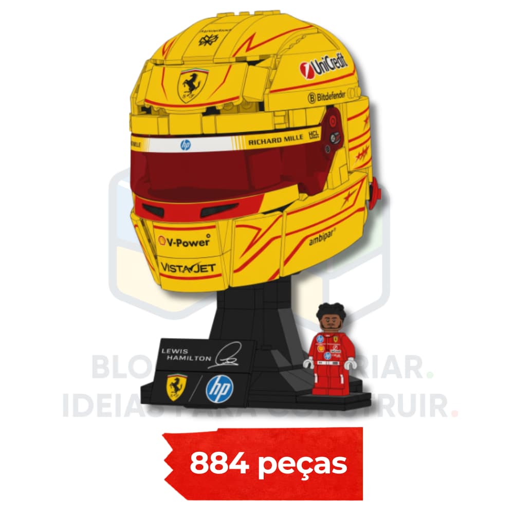 Capacete Scuderia Ferrari Lewis Hamilton | 884 peças