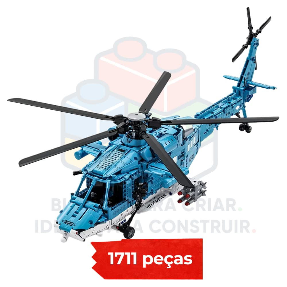 Helicóptero Militar de Combate | 1711 peças