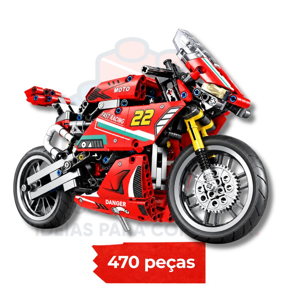 Moto Technic Racing Motorcycle | 470 Peças