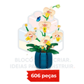 Orquídeas Rosa e Amarela com Vaso | 606 peças