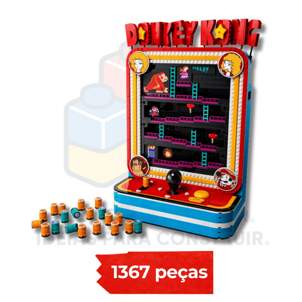Fliperama Donkey Kong | 1367 Peças