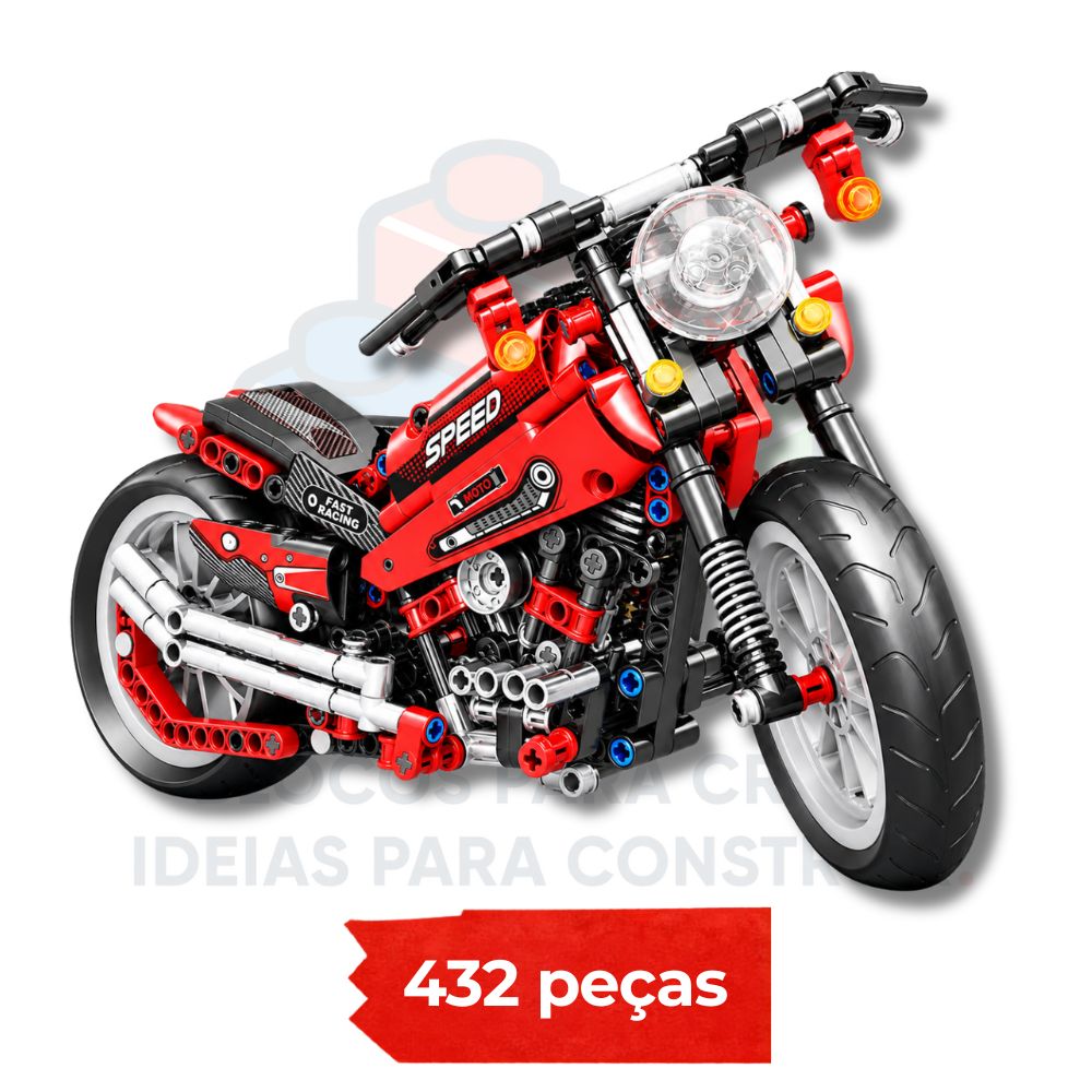 Moto Custom Technic Speed Racing | 432 Peças