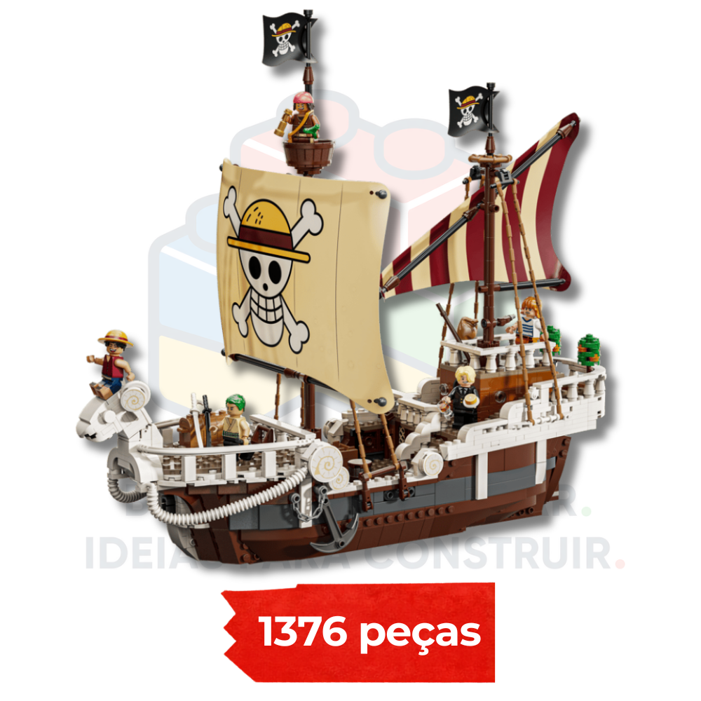 O Navio Pirata Going Merry One Piece | 1376 Peças