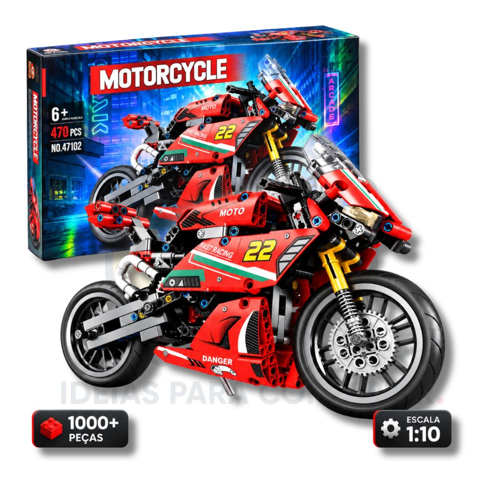 Moto Technic Racing Motorcycle | 470 Peças