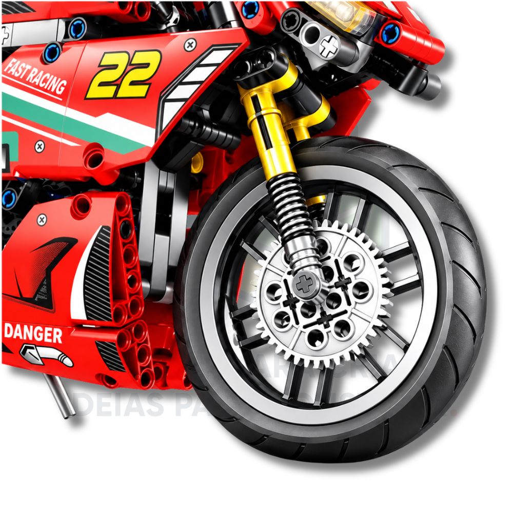 Moto Technic Racing Motorcycle | 470 Peças