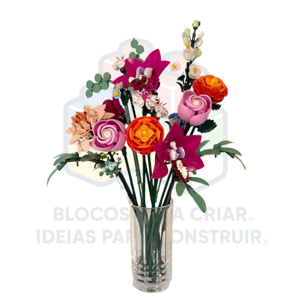Buquê de Orquídeas e Rosas | 749 peças