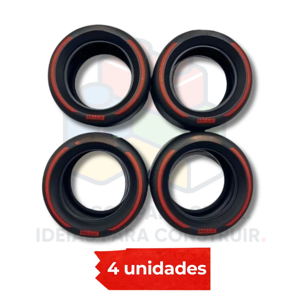 Pneus P Zero vermelho para veículos Fórmula 1 Technic | 4 unidades